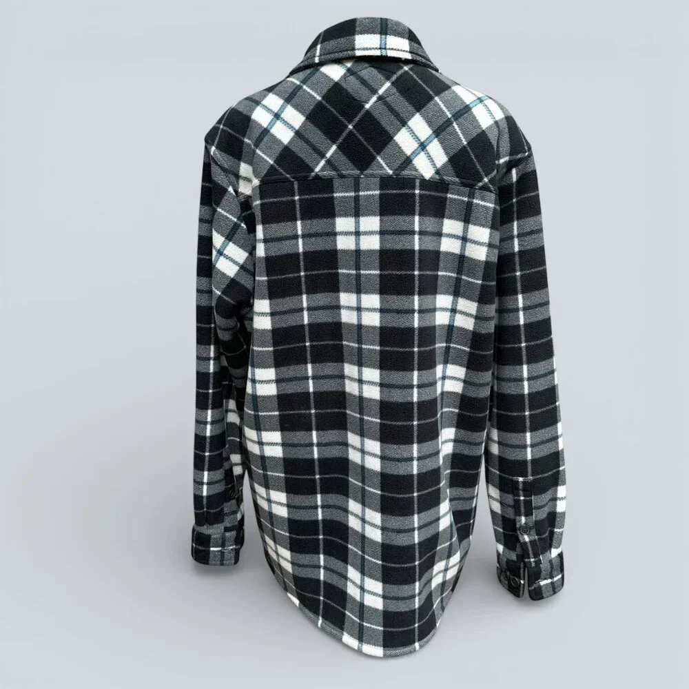 Freedom Foundry Plaid Fleece Shirt Jacket Shacket L